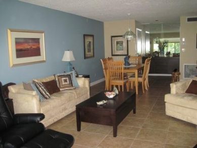 Open dining & living area
